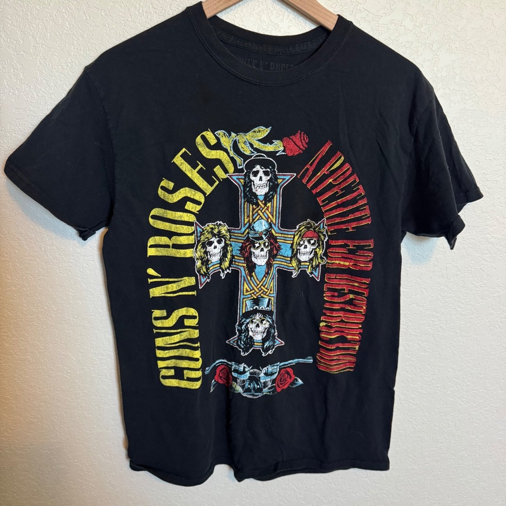 Vintage Style Guns N' Roses Appetite for Destruction Tee Size Medium Black